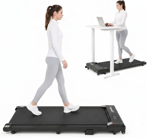 Vista 10 de Cinta de Caminar Portátil con Capacidad de 300 Libras, Cintas de Correr Portátiles para Casa y Oficina, Cinta de Correr Bajo el Escritorio