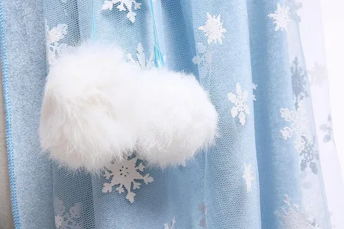 Vista 3 de PURFEEL Capa de lujo con capucha para niñas de Elsa disfraz de capa de princesa para niños de Elsa 2022