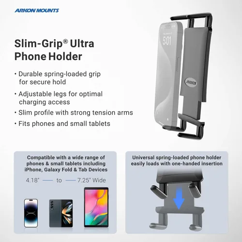 Vista 2 de ARKON Mounts - Soporte de teléfono para manillar de bicicleta para iPhone 7 6S 6 Plus 7 6S 6 Galaxy Note 5 4 Galaxy S7 S6