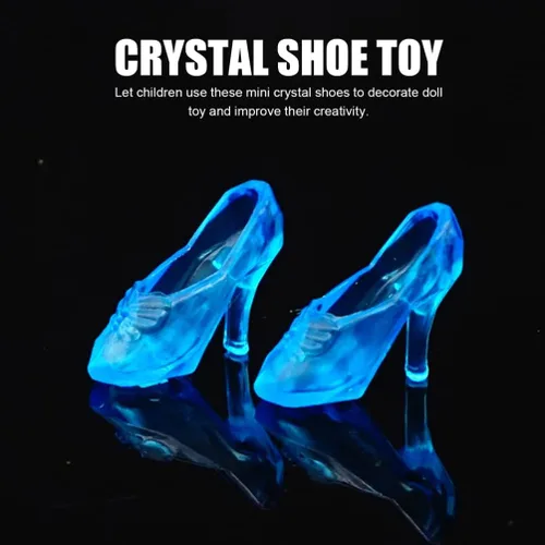 Vista 3 de TOYANDONA 30 pares de zapatos de muñeca, zapatos de tacón alto para muñeca, zapatos de muñeca en miniatura, accesorios de disfraz para niñas, Azul