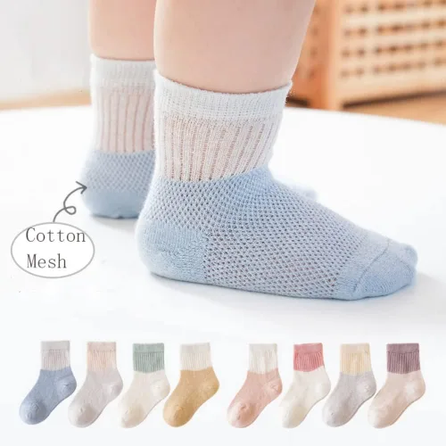 Vista 2 de FYLuoke Baby Girls Boys Socks Unisex-Baby Infant Cotton Crew Socks for Skid Toddler Ankle Socks Set