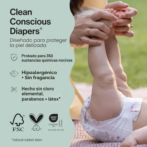 Vista 3 de The Honest Company Diapers, Fall '25 Seasonal Prints, Size 4, 54 Count Parche Bum-kin + Costume Paw-ty