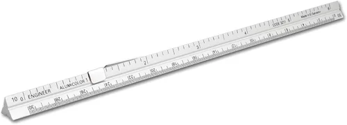 Vista 40 de Alumicolor Regla Métrica de Bolsillo para Arquitecto de Aluminio, 15CM, Negro