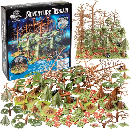Vista 8 de Monster Adventure Terrain - Sistema de construcción intercambiable 3D, juego de expansión de caverna pintada de 141 piezas con base, construye