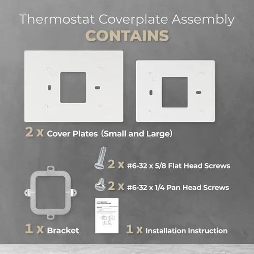 Vista 2 de ANTOBLE THP2400A1027W - Placa trasera de placa de pared para termostato, color blanco, compatible con termostato Honeywell