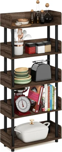 Vista 64 de Furinno Turn-N-Tube Organizador de encimera de cocina, estante organizador de encimera de esquina de 2 niveles, estante esquinero, para cocina