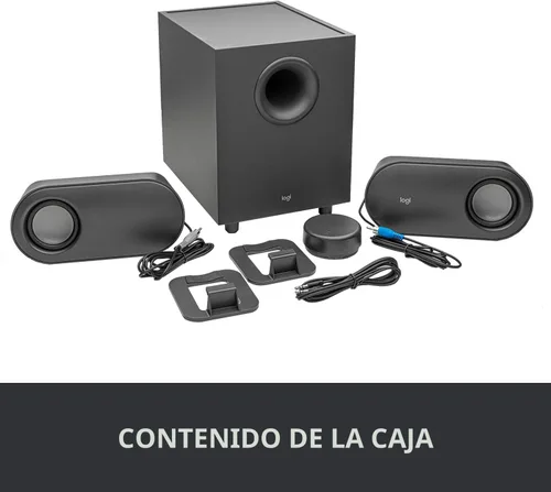 Vista 7 de Logitech Altavoces Bluetooth Z407 para computadora con subwoofer y control inalámbrico, sonido inmersivo, audio premium con múltiples entradas