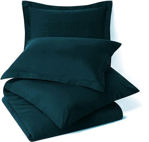 Vista 12 de Juego de sábanas de 4 piezas, algodón egipcio de 600 hilos, juego de ropa de cama de lujo que se adapta a bolsillos de hasta 18 pulgadas de Azul
