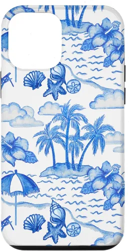 Vista 16 de Funda para iPhone 16 Coastal Nieta Preppy Hawaiian Hibiscus Coconut Girl
