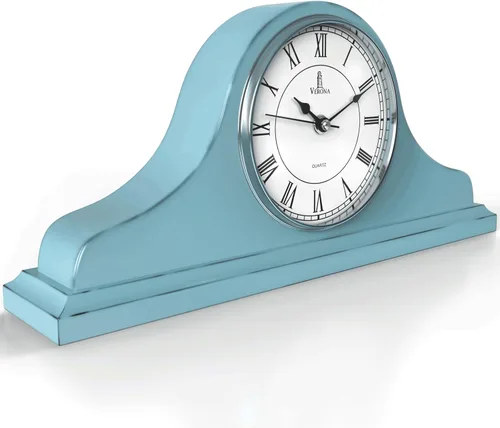 Vista 12 de Reloj de Repisa a Batería - Reloj de Repisa de Madera - 15x7.5 pulgadas - Silencioso, Hecho de Madera Real y Fácil de Leer - para Decoración de Sala