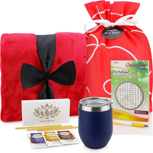 Vista 10 de Regalos para recuperarse pronto para mujeres u hombres - Set de regalo incluye manta de lujo, taza de retención de temperatura, kit de té TLC