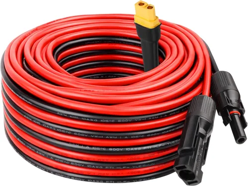Vista 10 de MOOKEERF Cable de extensión solar a XT60 10AWG 3FT conector solar a XT60 Cable adaptador para panel solar a estación de energía portátil Generador