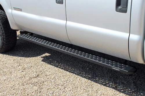Vista 9 de Raptor Series Estribos Pasos 6.5in Ancho Sawtooth Grip Aluminio Negro Parte 2103-0344BT