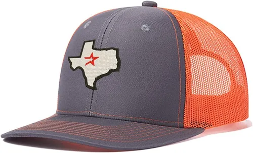Vista 16 de Houston Texas Gorras De Camionero De Malla Personalizadas Gorras Unisex Bordadas Gorras Negro