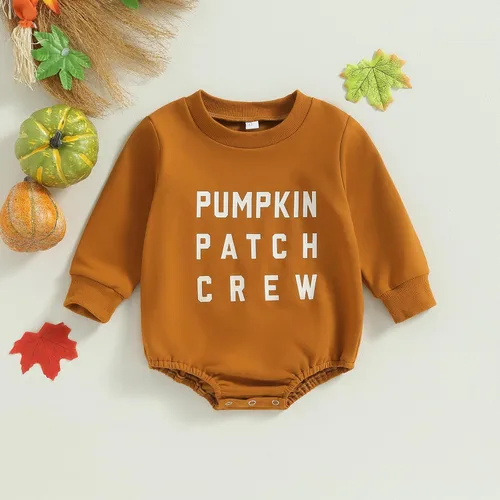 Vista 7 de Sudadera de calabaza para bebé, niña, niño, Halloween, sudadera de gran tamaño, mameluco de burbujas, suéter