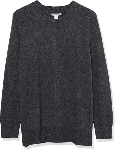 Vista 9 de Tienda Essentials Suéter de manga larga con cuello redondo suave al tacto para mujer