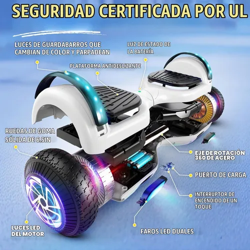 Vista 5 de SISIGAD Patinetes para niños de 7 a 12 años, con altavoz Bluetooth integrado y ruedas de luces coloridas de 6.5 pulgadas, scooter de equilibrio