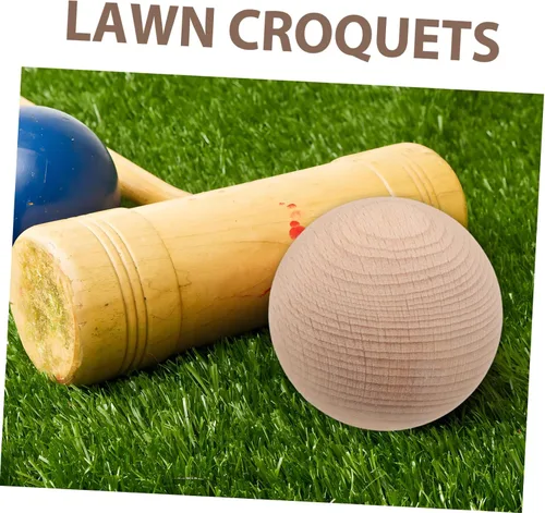 Vista 3 de Juego de 3 pelotas de golf de croquet duraderas para exteriores, para divertidas reuniones familiares y actividades en el patio trasero, ideal
