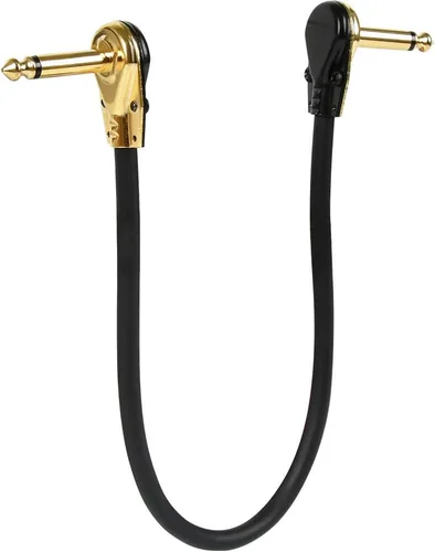 Vista 7 de TIMESETL Paquete de 3 cables de conexión de guitarra de 12 pulgadas, ultra silenciosos, con efecto de instrumento, cables de parche de pedal de 1/4