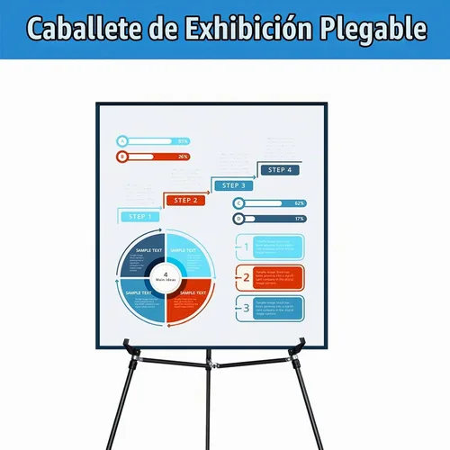 Vista 6 de Falling in Art - Caballete de aluminio ajustable de 70 pulgadas, soporta 20 libras Versatile Tripod Easel for Artistic Presentations, Lightweight