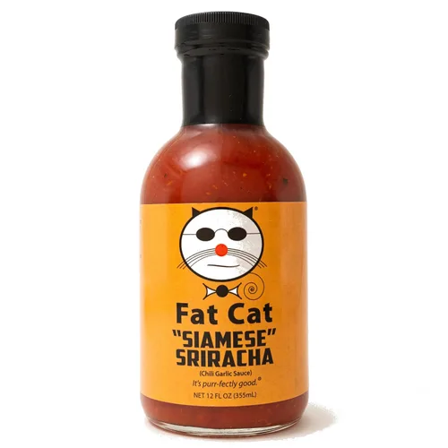 Vista 4 de Fat Cat Gourmet - Sriracha - Paquete de 2 variedades de salsa picante natural, atrevido y picante, sin conservantes, vegano, sin gluten, vegano