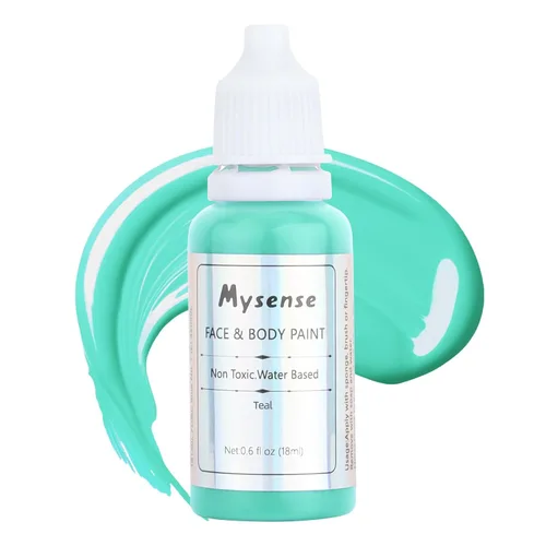 Vista 16 de Mysense Pintura corporal verde de Amazonas, maquillaje de disfraz de Gamora de la bruja Elphaba de Halloween, accesorios de atuendo del día de San