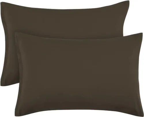 Vista 23 de PiccoCasa Fundas de almohada con cremallera, 100% microfibra cepillada de poliéster, juego de 2, fundas de almohada estándar suaves y cómodas