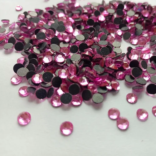Vista 4 de Hot Fix Rhinestones 10 Gross (1440 piedras/paquete) Hotfix Rhinestones (rosa, SS20)