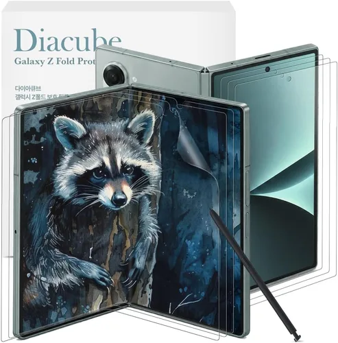 Vista 8 de [3+3] Protector de pantalla mate antirreflejos Paperfeel para Samsung Galaxy Z Fold 2, paquete de 3 películas de Paperfeel en el interior + 3