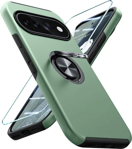 Vista 40 de JAME Funda delgada para Google Pixel 7 Pro, soporte de anillo a prueba de Azul