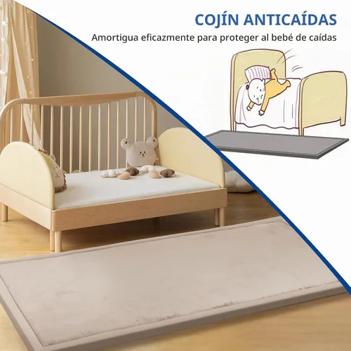Vista 3 de Tapete de juego de 2 pulgadas de grosor para bebés y niños, tapete acolchado extra seguro, anticaídas, antideslizante, repelente al agua, tapete
