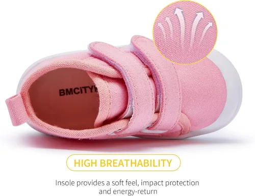 Vista 4 de BMCiTYBM Zapatos de lona para niños y niñas pequeños