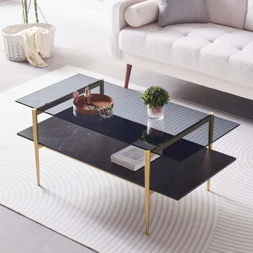 Vista 31 de LumFurn Mesa auxiliar redonda de cristal, mesa de sofá de diseño moderno de mediados de siglo para sala de estar, 18 pulgadas de diámetro x 23