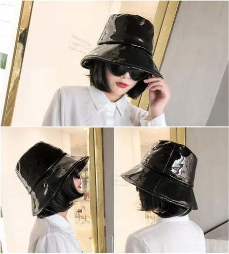 Vista 2 de Sombreros de lluvia impermeables para mujer, sombrero de ala ancha, gorra de lluvia