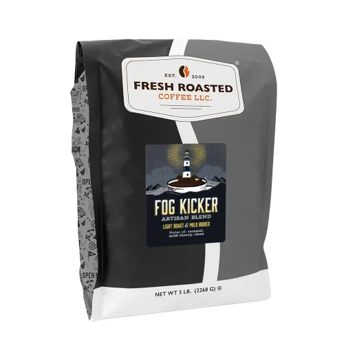 Vista 62 de Fresh Roasted Coffee, Blackbeard's Revenge, 12 onzas, tostado medio, Kosher, grano entero