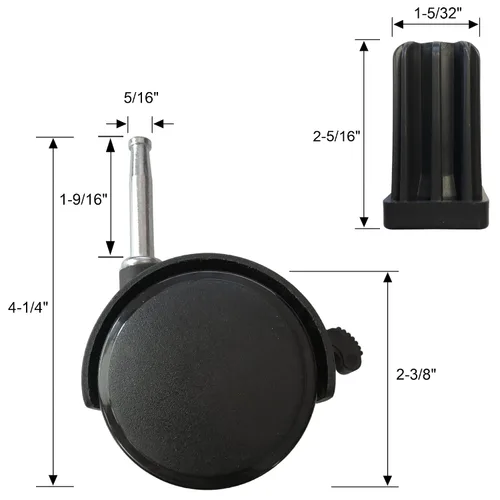 Vista 2 de Weber # 99241-2-1/2" estilo vástago de bloqueo giratorio con inserto.