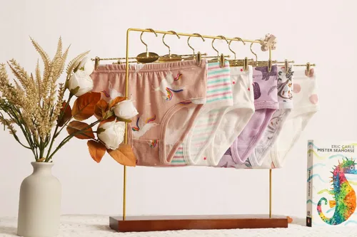 Vista 3 de Winging Day Girls' Pure Cotton Panties Soft Underwear