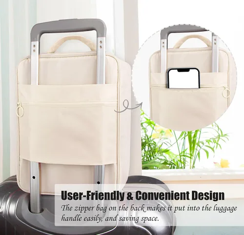 Vista 4 de Bolsa organizadora de zapatos de viaje, impermeable, con capacidad para 3 pares de zapatos, cubo de embalaje para maleta, viaje y uso diario, bolsa