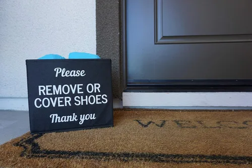 Vista 7 de Caja de RE Goods para cubrezapatos Caja desechable para botines de zapatos para listados de inmobiliarios y casas abiertas Por favor, cubra
