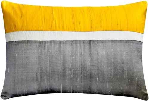 Vista 13 de Fabric Mart Direct Funda de cojín para sofá, fundas de cojín decorativas de color verde y gris, de 12 x 12 pulgadas, almohadas de retazos de bloques