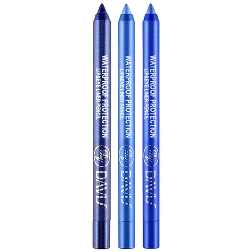 Vista 13 de Juego de 3 lápices delineadores de ojos coloridos, lápiz de sombra de ojos, kit de delineador de ojos perlado metálico con purpurina para mujeres