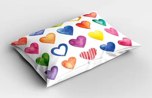 Vista 28 de Ambesonne Library Love - Juego de 2 fundas de almohada, siluetas, libros de lectura frente a una colorida composición de biblioteca, artículo