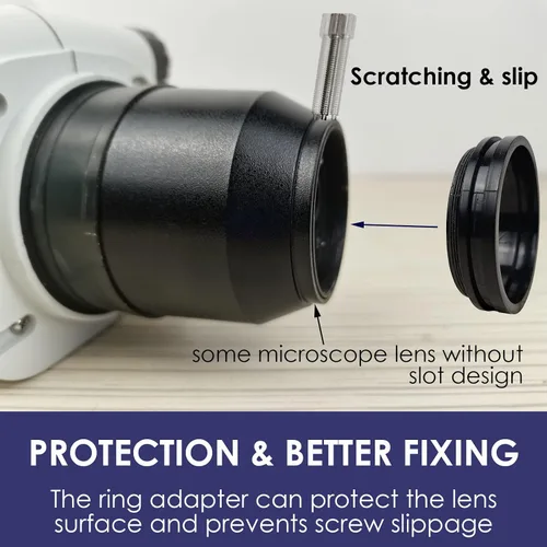 Vista 5 de Iluminador del anillo del microscopio de luz LED, fuente de luz ajustable del anillo de 144 LED para la industria Monocular binocular trinocular