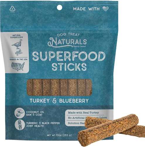 Vista 9 de Dog Treat Naturals Palitos de superalimento, carne de res y calabaza, bolsa de 10 onzas, palitos masticables para perros, totalmente naturales