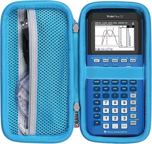Vista 16 de Khanka Funda Stroage para Texas Instruments TI-84 Evo/TI - 84 Python/TI-83 Plus/TI-84 Plus/TI-84 Plus CE Calculadora gráfica a color, solo funda