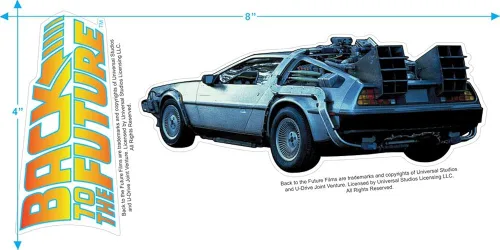 Vista 3 de Popfunk Sudadera con capucha y calcomanías de Delorean Classic Back to the Future