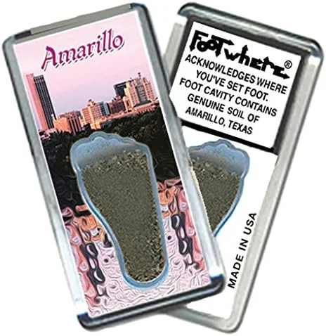 Vista 2 de Amarillo "FootWhere" - Imán para nevera de recuerdo. Fabricado en Estados Unidos (AMR206 - War Memorial)
