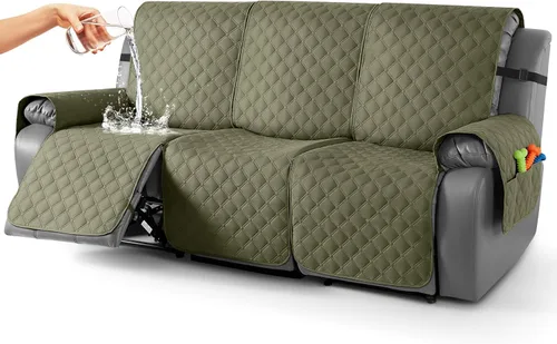 Vista 12 de TAOCOCO Fundas reclinables 100% impermeables, con correas para las piernas, funda de sofá reclinable reversible para silla reclinable, protector