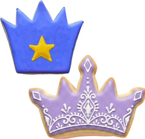 Vista 5 de Ann Clark Princess Tiara and Crown - Juego de 2 cortadores de galletas hechos en Estados Unidos
