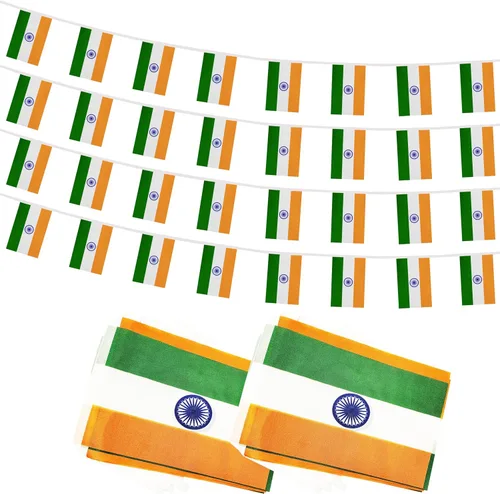 Vista 16 de Bandera de Cuerda Argentina de 100 Pies, 76 Piezas Bandera Estandarte Argentina, Pequeñas Mini Banderas del Mundo para Eventos Deportivos